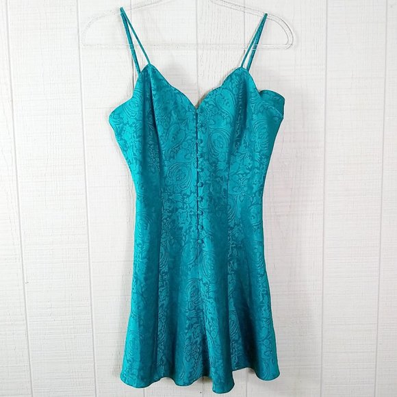 Victoria's Secret Other - Vintage 90s Victoria's Secret Nightie Satin Teal